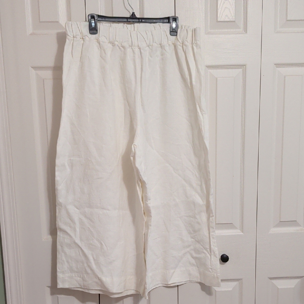 Elizabeth Suzann Off-White Wide-Leg Trousers